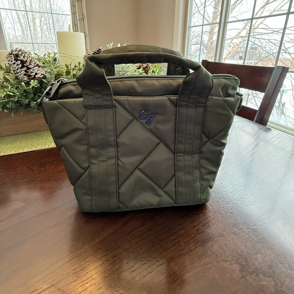 LUG small crossbody tote with handles olive green mini Dory - Picture 8 of 9
